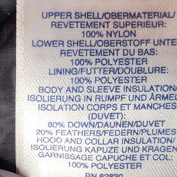 Lands' End Jackets & Coats Lands End Womens Black Hooded Down Plus